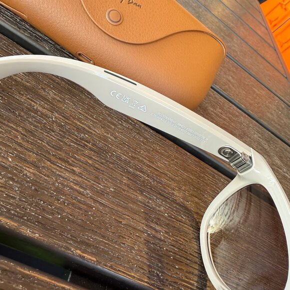 Ray-Ban Meta Skyler Glasses - Shiny Gray Frames, Pink Lenses Sunglasses - Picture 2 of 7